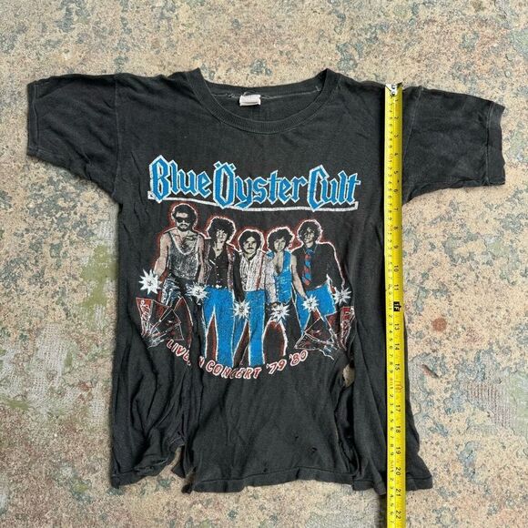 No Brand Other - RARE 1979 Blue Oyster Cult America Tour Thrashed Vintage Band Shirt